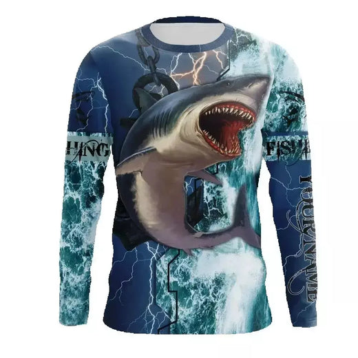 Terno de pesca com estampa completa 3d masculino, camiseta solta de manga comprida respirável de secagem rápida, ciclismo ao ar livre, fitness, esportes, tops casuais