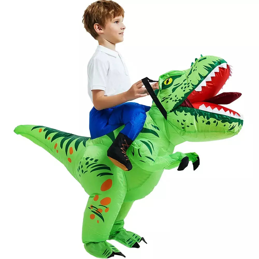 Crianças criança dinossauro inflável traje anime purim halloween festa de natal cosplay trajes vestido ternos para meninos meninas