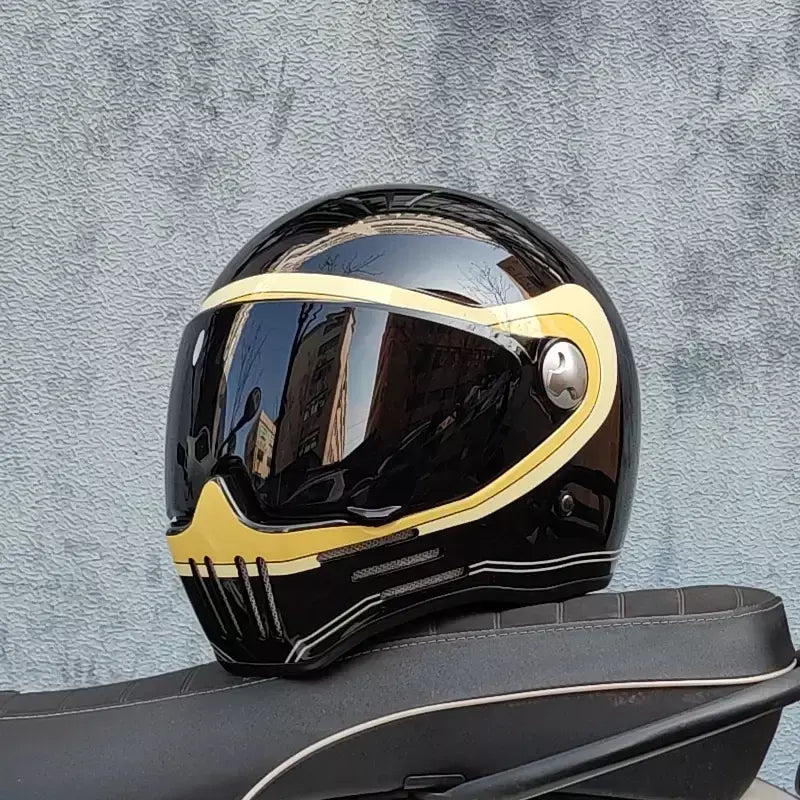 Orz rosto cheio casco moto capacete vintage chopper retro capacete de motocicleta capacete modular aprovação dot