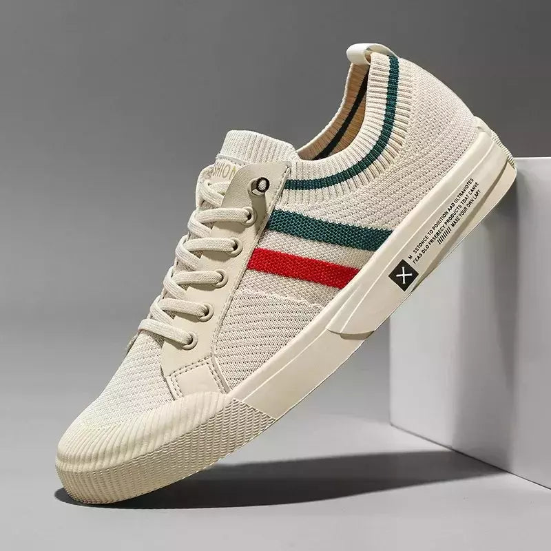 Mocassins casuais masculinos, sapatilhas leves leves de malha respirável leve, tênis masculino, tênis de moda elegante, 2023