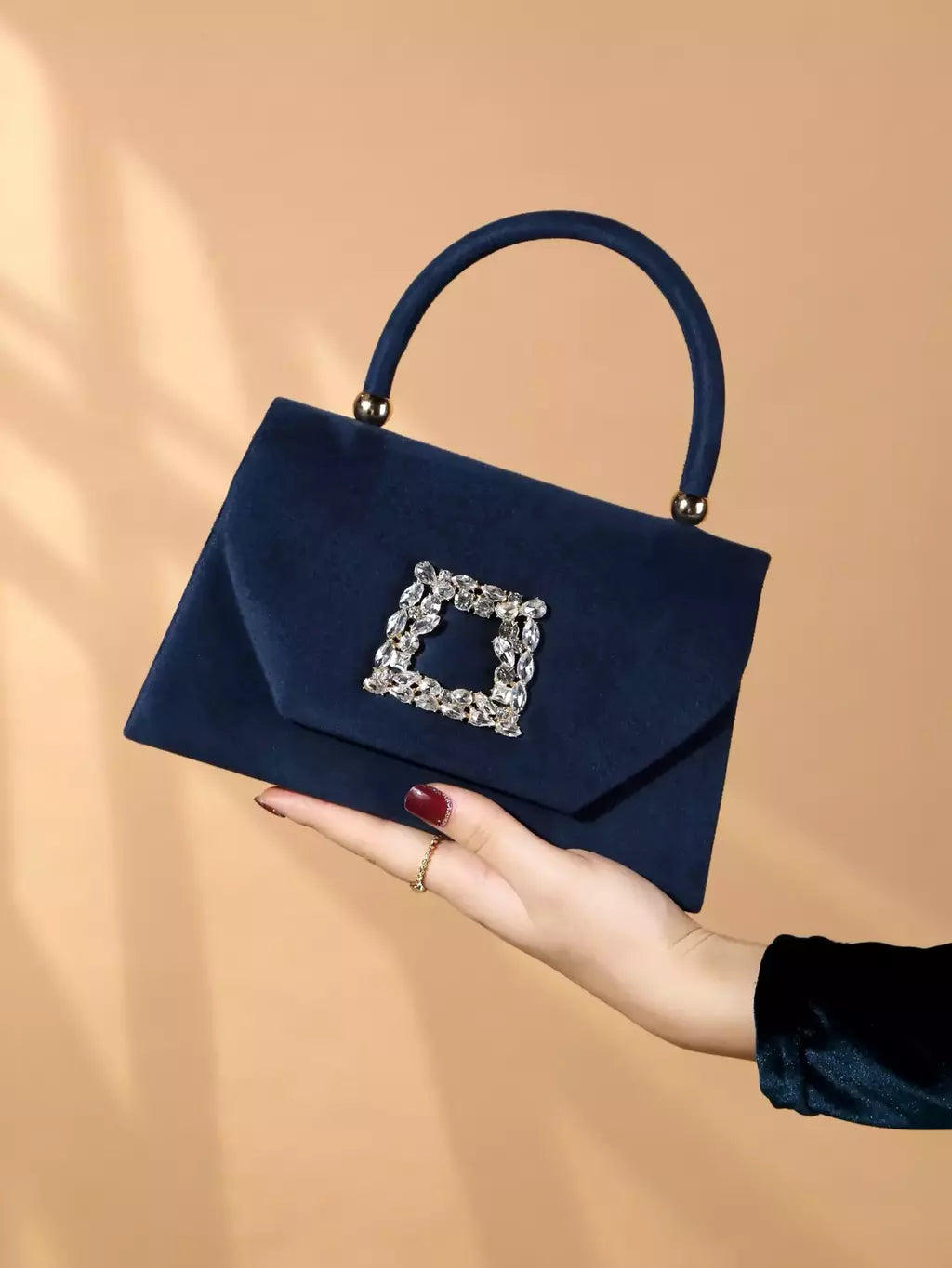 Espumante Velvet Evening Clutch Bag, Glitter Bling, brilhante, glamouroso, requintado, elegante, elegante, 1Pc