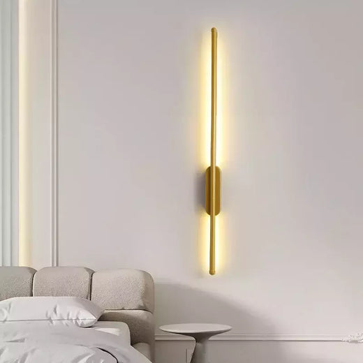 Nórdico moderno Faixa LED Luz de Parede, Sala, Sofá Fundo, Cobre completa, Quarto, Cabeceira, 80cm, 60cm, AC85-265V