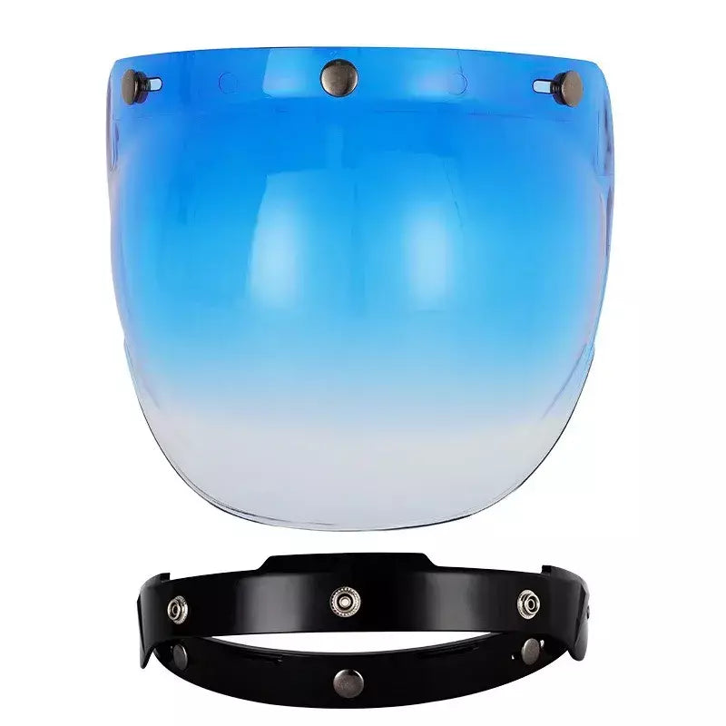 Capacete de motocicleta bolha escudo viseira anti-nevoeiro proteção uv lente hd para capacete retro rosto aberto meio capacete bolha óculos lente