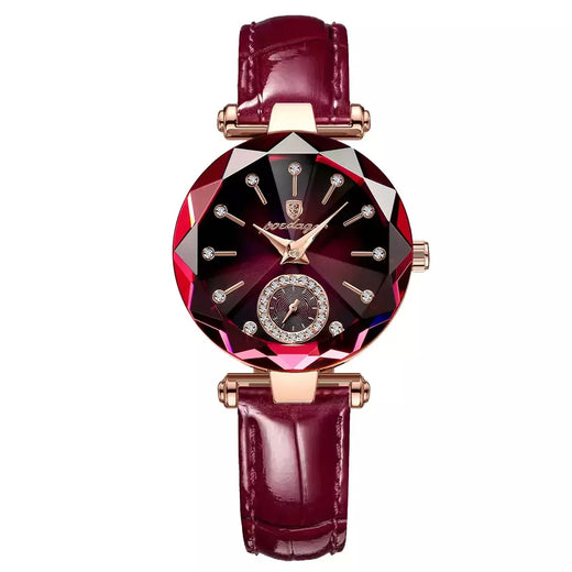 POEDAGAR-Relógio feminino impermeável em aço inoxidável, elegante relógio de pulso para senhoras, vestido luxuoso, relógios quartzo diamante