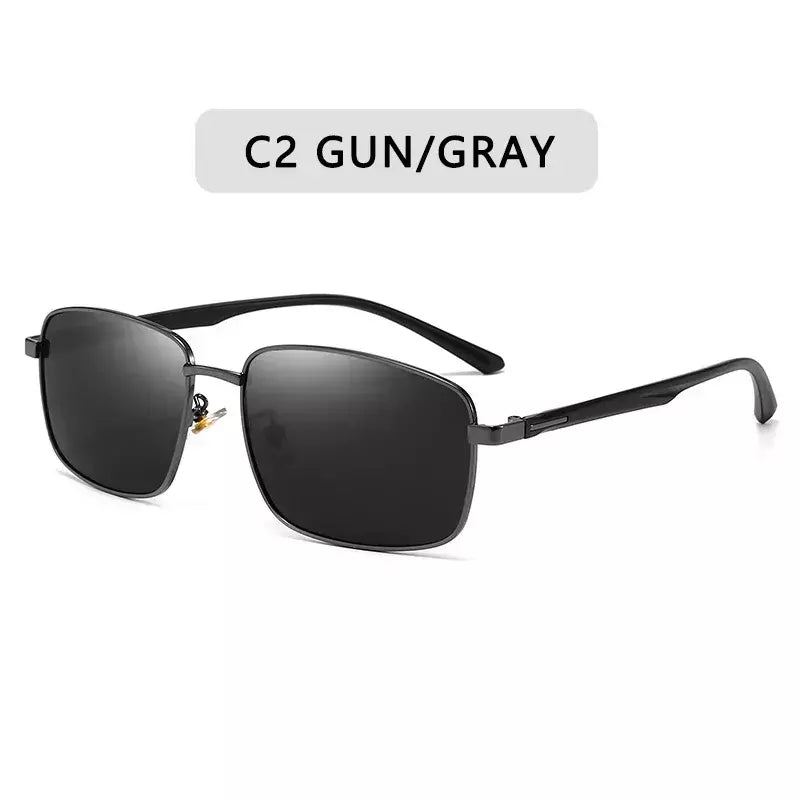 Óculos de sol polarizados quadrados vintage para homens e mulheres, óculos piloto, condução, luxo, marca, designer, moda, tr90, uv400