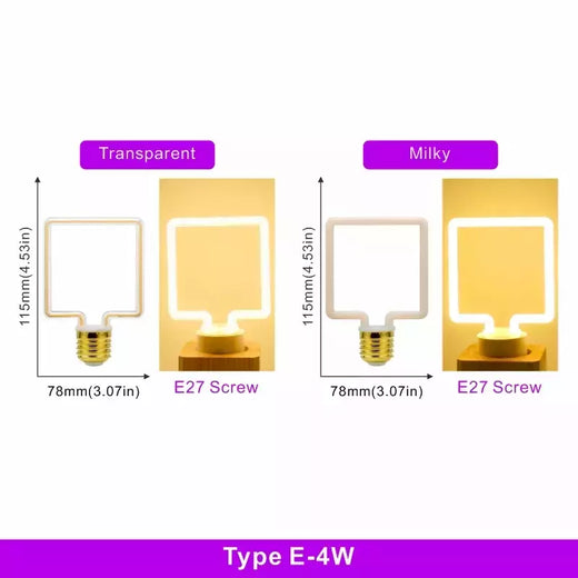 Lâmpada LED Edison Retro, Vintage, Filamento Macio, Feriado, Luz Noturna, Natal, Decoração de Casa, Luzes de Halloween, 220V-240V, 4W, 8W, E27