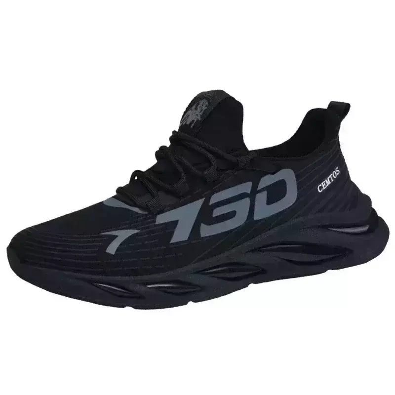 Tênis casual de slip-on masculino, tênis de corrida respirável, caminhada e treinamento ao ar livre, tênis na moda