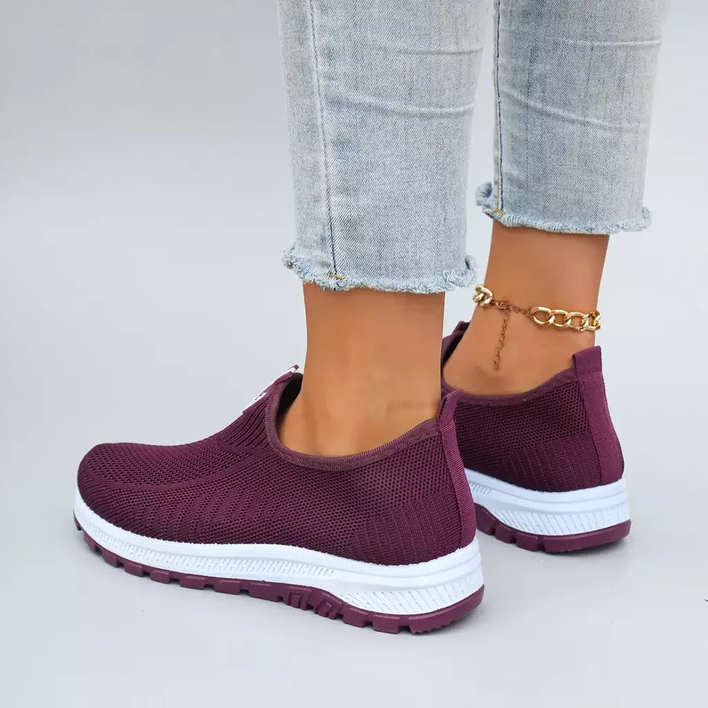 Verão feminino malha respirável sapatos planos sapatos femininos tênis casuais, liberação frete grátis