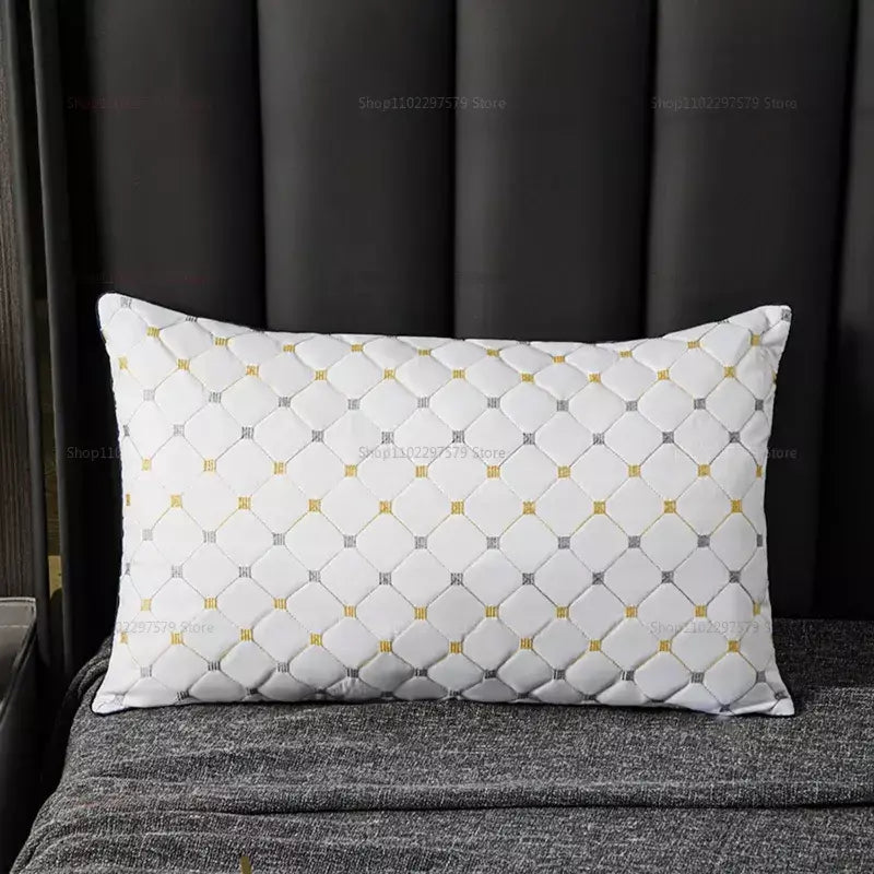 Almofadas confortáveis para dormir travesseiro de hotel de 5 estrelas tridimensional macio bilateral lavado travesseiro de cor sólida travesseiros de dormir