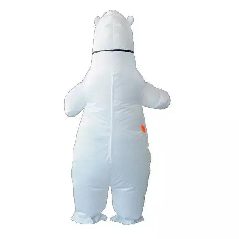 Urso polar inflável traje novo natal feriado festa desempenho atmosfera adereços roupas dos desenhos animados para todas as idades