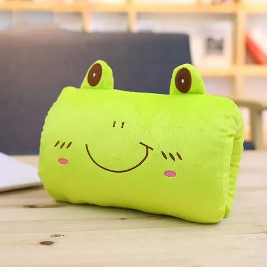 Crianças bonito presente inverno dos desenhos animados de pelúcia suho mão travesseiro mais quente, ferói fraco classe 1 braço travesseiro, presente das crianças