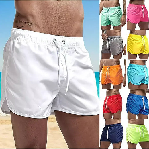 Calções de banho masculinos de pesca, calções de banho de secagem rápida, maiô para natação, surf, praia, esportes aquáticos, verão, 13 cores