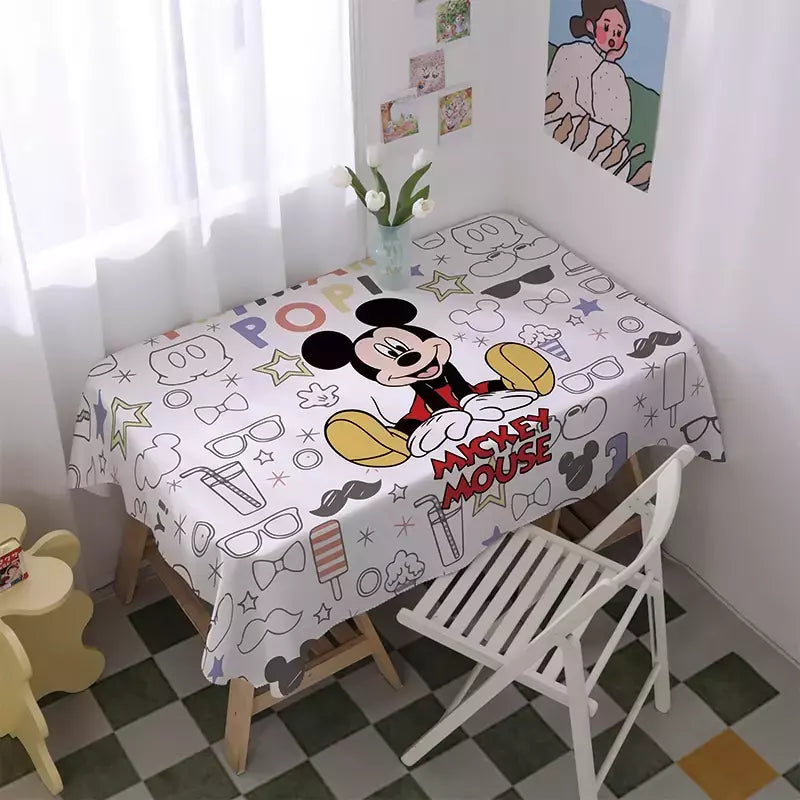 Toalha De Mesa Mickey Mouse Dos Desenhos Animados Da Disney Para Crianças, Mesa De Jantar Americana, Toalha De Mesa De Café Retro, Toalha De Mesa Quadrada