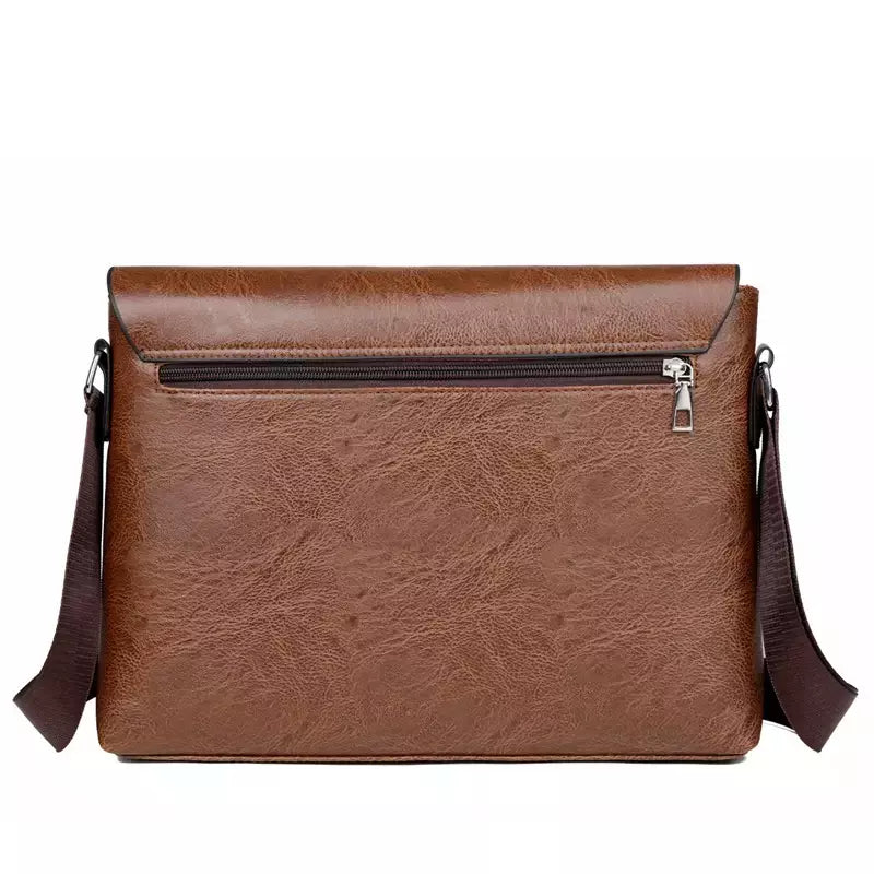 Bolsa de ombro de couro para homens Bolsa de negócios Bolsa mensageiro Bolsa lateral grande, bolsa crossbody, marca de luxo, moda, IPAD