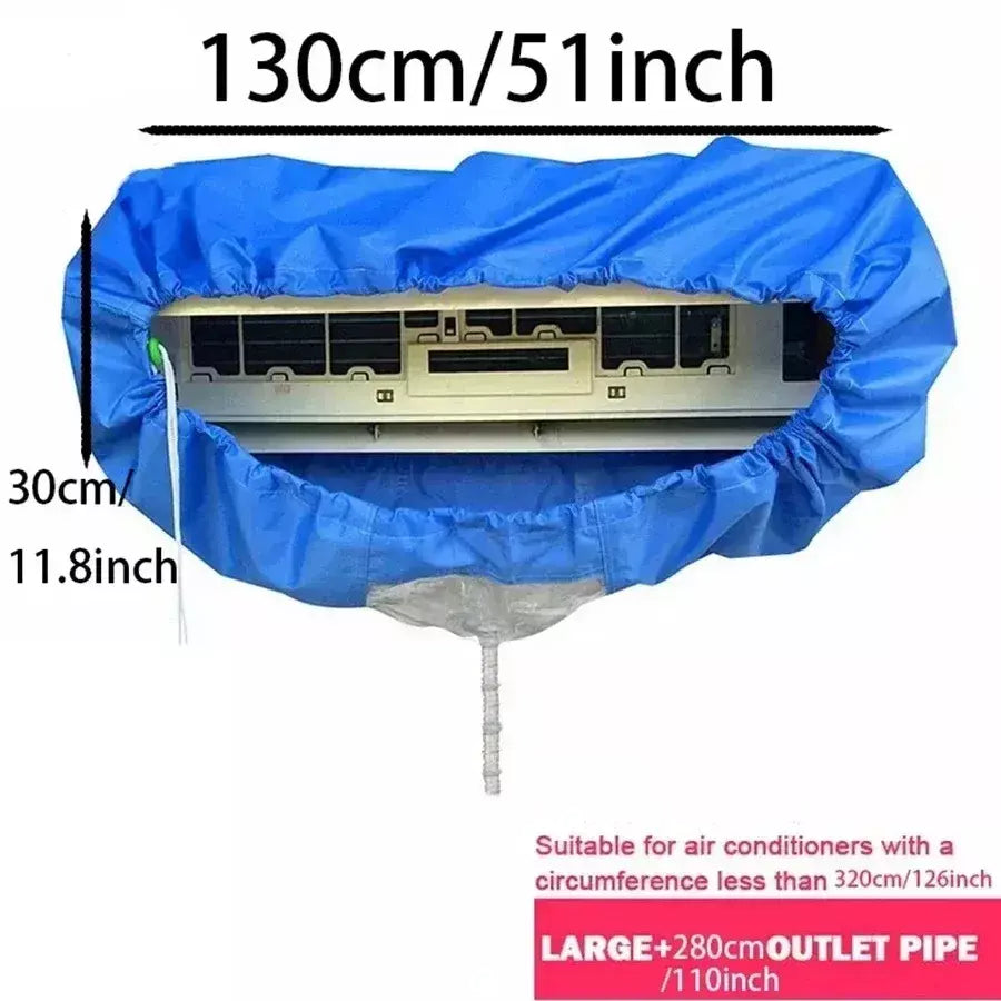 130cm grande conjunto de capa de limpeza de ar condicionado limpador de condicionador com tubo de água kit de limpeza à prova dwaterproof água para ar condicionado