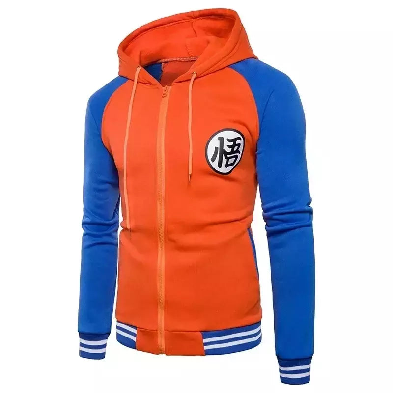 Anime D-Dragões Hoodie Traje Cosplay, Moletons Bola Z, Casacos com zíper, Goku Kame Cardigan, Casual Jaqueta de Beisebol Tops, Blusas