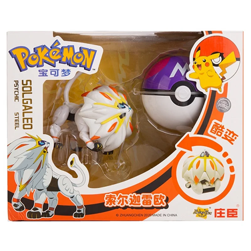 Sobre pokemon anime figura charizard pikachu gyados bolso monstro figura pokeball ação deformação brinquedo modelo crianças presente