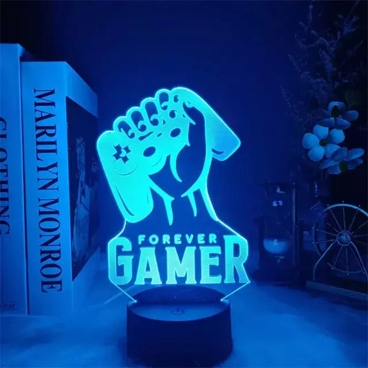 3D LED Gaming Setup Lamp, USB Powered, Bedroom Night Lights das crianças, Iluminação interior, Iluminação Presentes, Sala de jogos