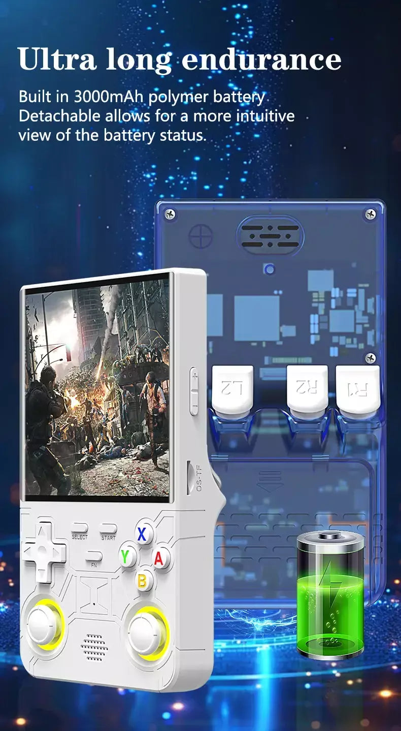 2025 r36 ultra open source r36s console de videogame sistema linux 4.0 Polegada tela ips portátil bolso player vídeo 64g melhores jogos
