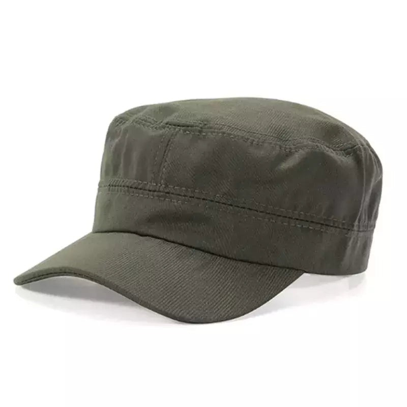 Chapéu unissex ajustável do exército, boné de cadete patrulha militar, liso, estilo clássico, moda vintage, 5 cores, 1pc