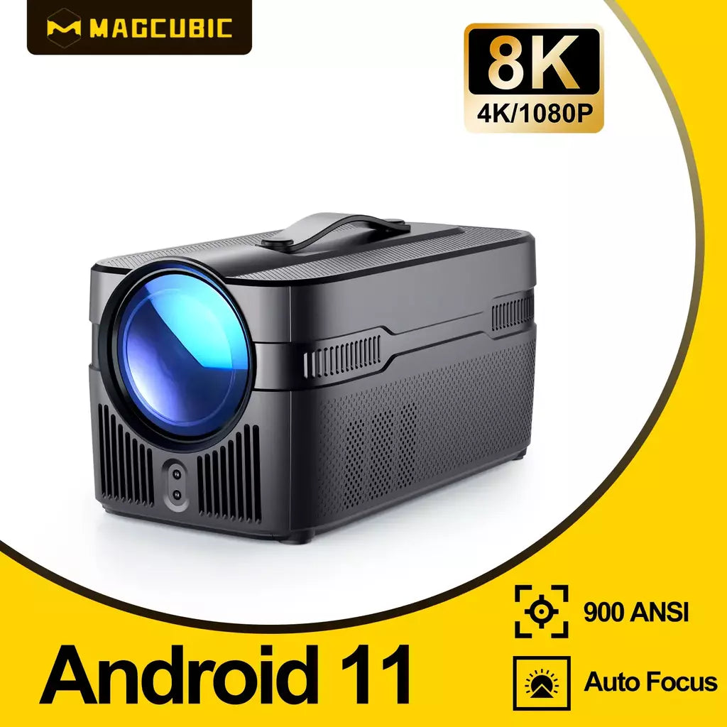Magcubic 900ANSI HY450 C Projetor de foco automático 8K 1080P Ultra Short Throw Allwinner H716 BT5.4 Auto Offset Home Theater Voz