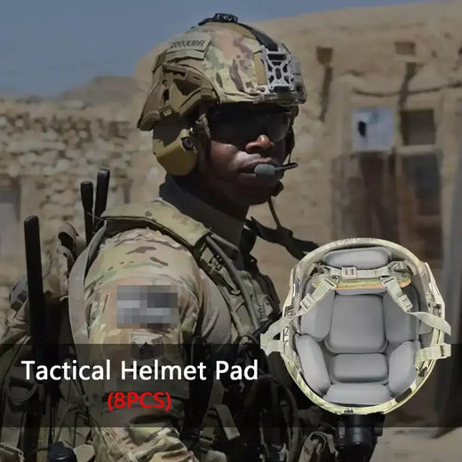 Fma almofadas protetoras para capacete tático, conjunto de almofadas de espuma de memória para airsoft caça cp fast mich, acessórios para capacete