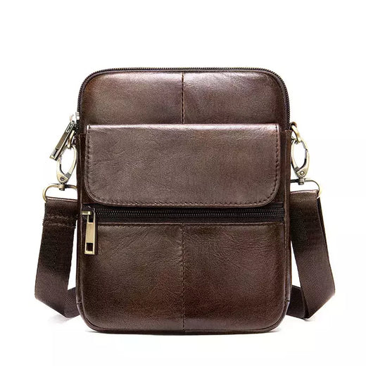 Luufan-bolsa de ombro de couro genuíno masculina, pequenos sacos mensageiro, mini bolsa tiracolo de viagem masculina, nova moda, 2020