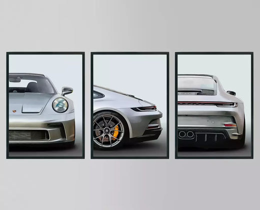 Clássico Pop HD Canvas Poster Print, Wall Art, Supercar, Casa, Quarto, Sala de estar, Decoração, 911, GT3, 3 Pcs
