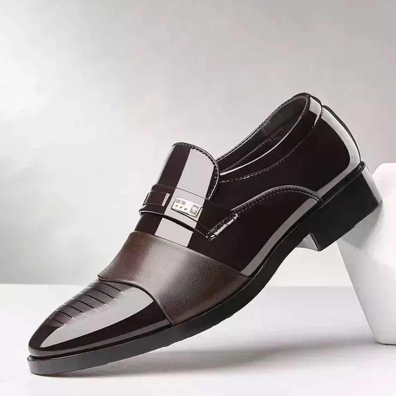 Sapatos de couro masculino, Formal Oxfords, Clássicos, Pontudo, Vestido, Casamento, Negócios, Casual, Escritório, Trabalhar
