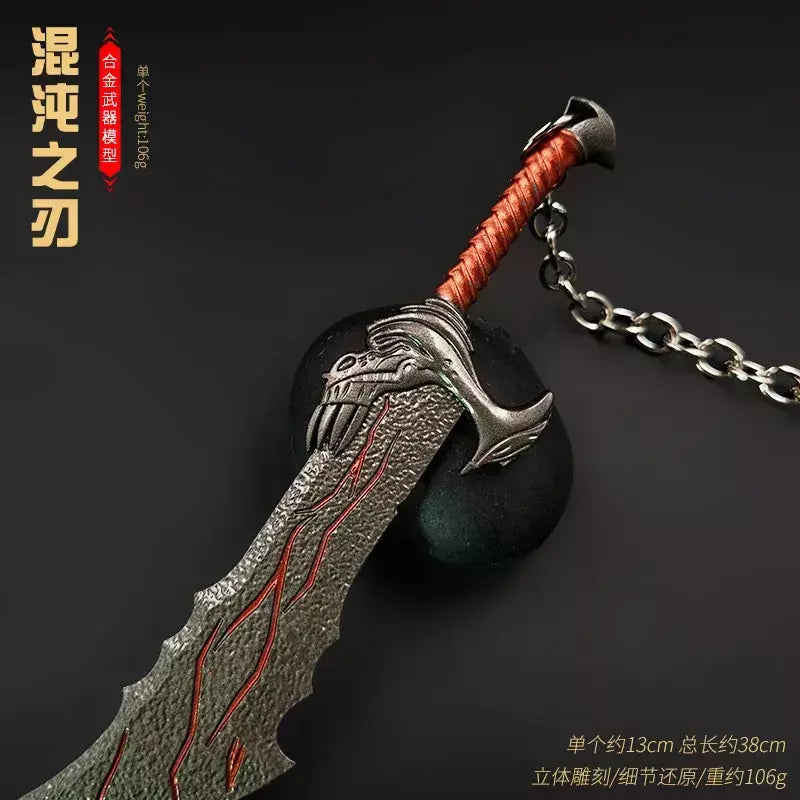 13 cm god of wars 5 jogo periféricos lâminas do caos metal artesanato arma modelo colecionável ornamentos criativo presentes de aniversário brinquedo