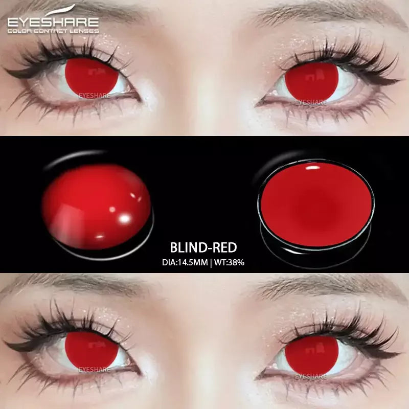 Eyeshare lentes de contato coloridas para olhos, 1 par de lentes coloridas de anime cosplay, lentes loucas de halloween, lentes de contato, maquiagem de beleza