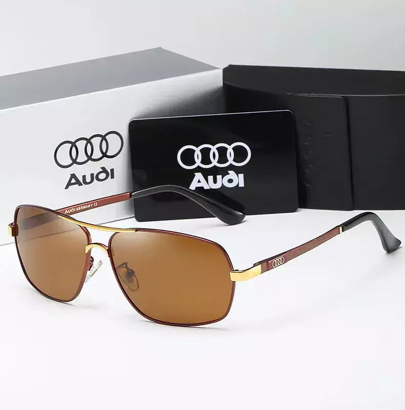 Audi polarizado uv400 condução óculos de sol para homem/mulher óculos de armação quadrada presente por atacado para entusiastas de automóveis 557