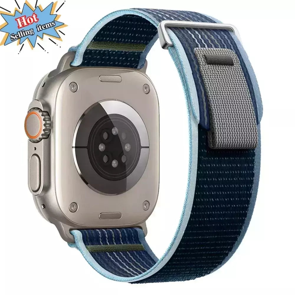 Pulseira Esportiva Trail Loop para Apple Watch, Pulseira de Nylon, Ultra 2, 49mm, Série 9, 8, 7, 45mm, 41mm, iWatch 6, 5, 4, 3, SE, 44 milímetros, 40 milímetros, 42 milímetros