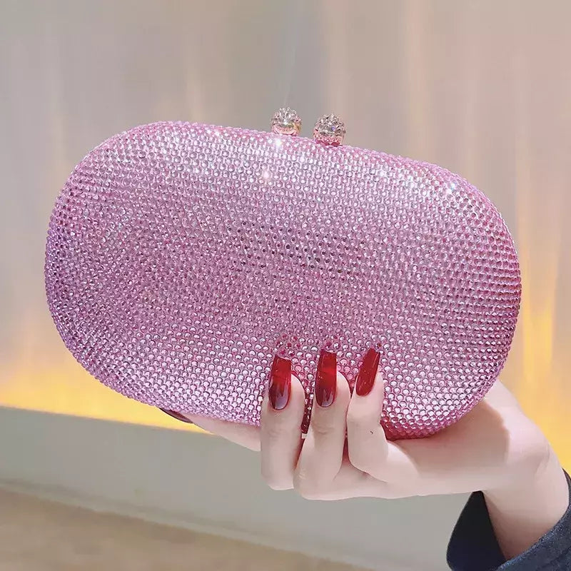 Luxo cristal strass clutch para mulheres, bolsas femininas crossbody, vestido de baile bolsa corrente, festa e bolsa de casamento, presente