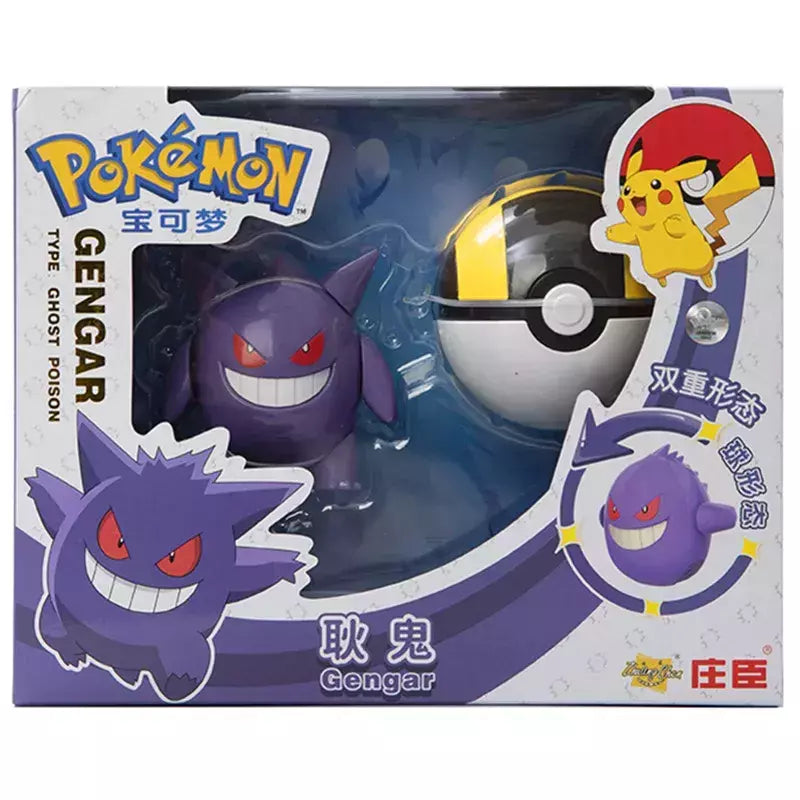 Sobre pokemon anime figura charizard pikachu gyados bolso monstro figura pokeball ação deformação brinquedo modelo crianças presente