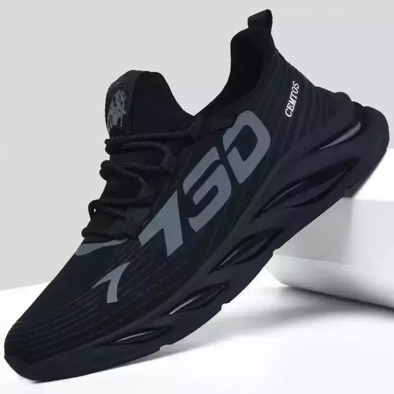 Sapatos esportivos masculinos casuais de malha leve verão respirável legal tênis de corrida moda sola macia confortável antiderrapante tênis masculinos
