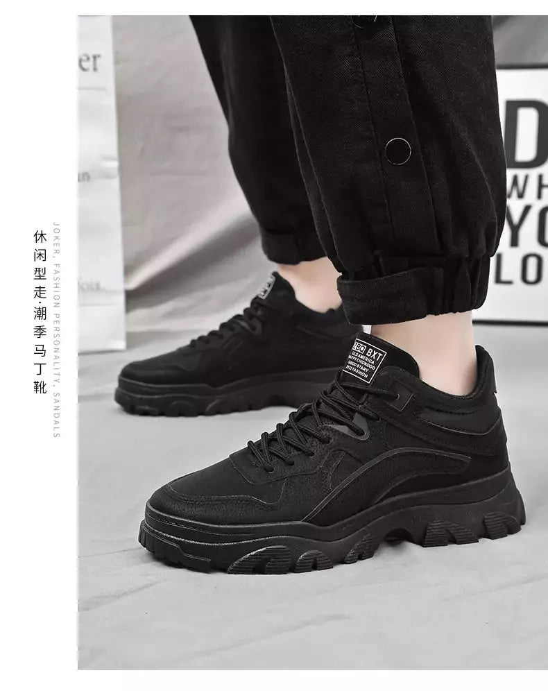 Sapatos de sola grossa masculina, botas de deserto, táticas calorosas, strappy nu, moda ao ar livre, novo, inverno, 2023