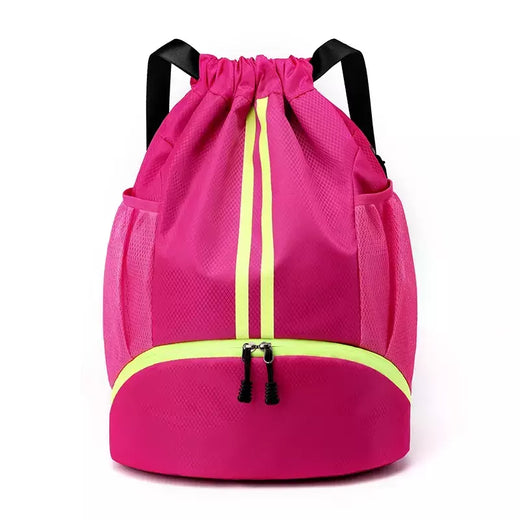 Saco de cordão para homens e mulheres, mochila esportiva ao ar livre, saco de grande capacidade para futebol e basquete, bolso à prova de umidade
