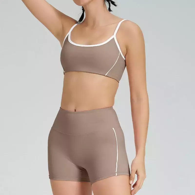 Terno de Yoga Patchwork de duas peças para mulheres, cintura alta Flare Leggings, roupas de treino Fitness Sportswear agasalho