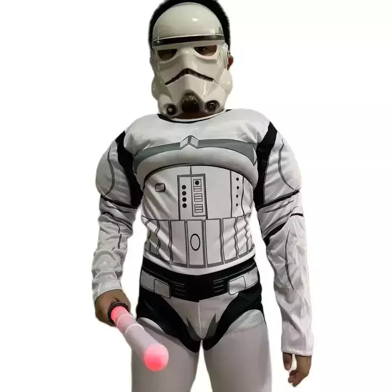 2024 novo traje de guerreiro preto tempestade soldado darth vader anakin skywalker menina guerras rey cosplay festa traje roupas capa máscara