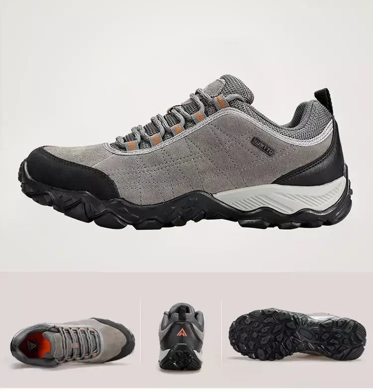 Humtto caminhadas sapatos dos homens de luxo designer inverno escalada trekking tênis para homens couro esportes ao ar livre trabalho homem sapatos 110282 Um