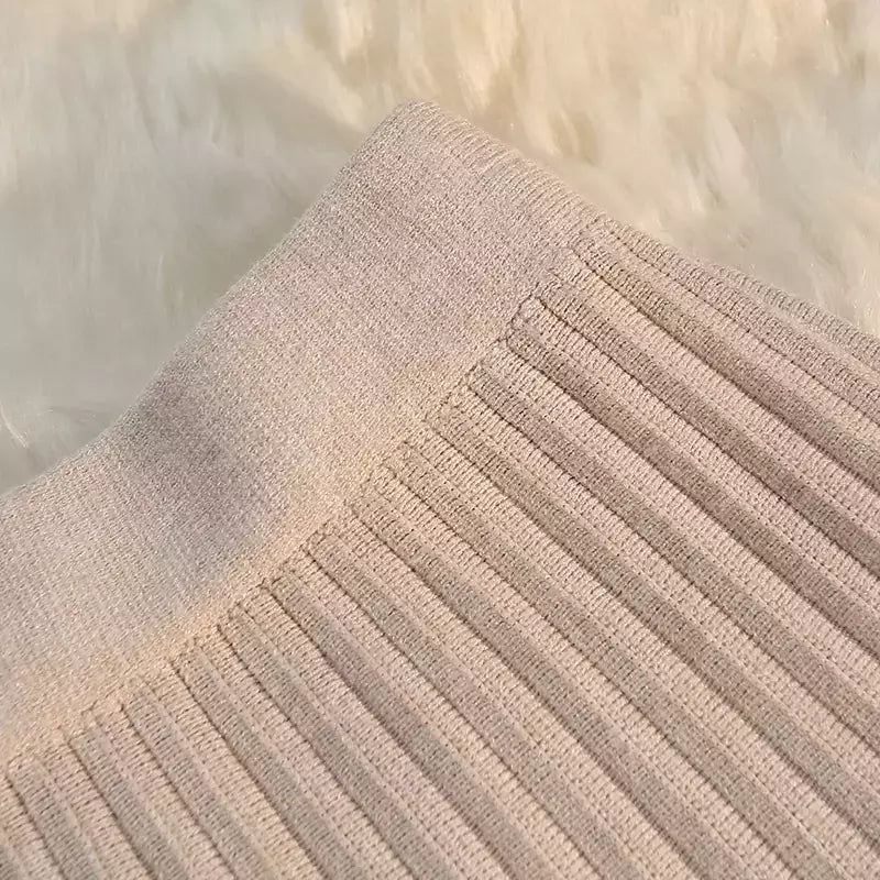 Míni saia plissada de malha feminina, cintura alta elástica, saia guarda-chuva linha A, casual sexy, curta, outono, inverno