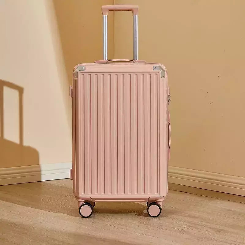 Mala de alumínio do curso do quadro, portador de bagagem, caixa do trole, cabine de transporte, 20 "24" 28";;VERDADEIRO;;"A09White suitcase,28 Inch