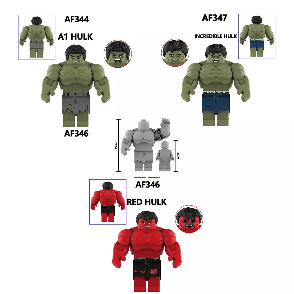 2025 novo filme de venda quente hulk herói personagem bloco de construção brinquedo clássico ação personagem bloco de construção brinquedo presente jogo de mesa