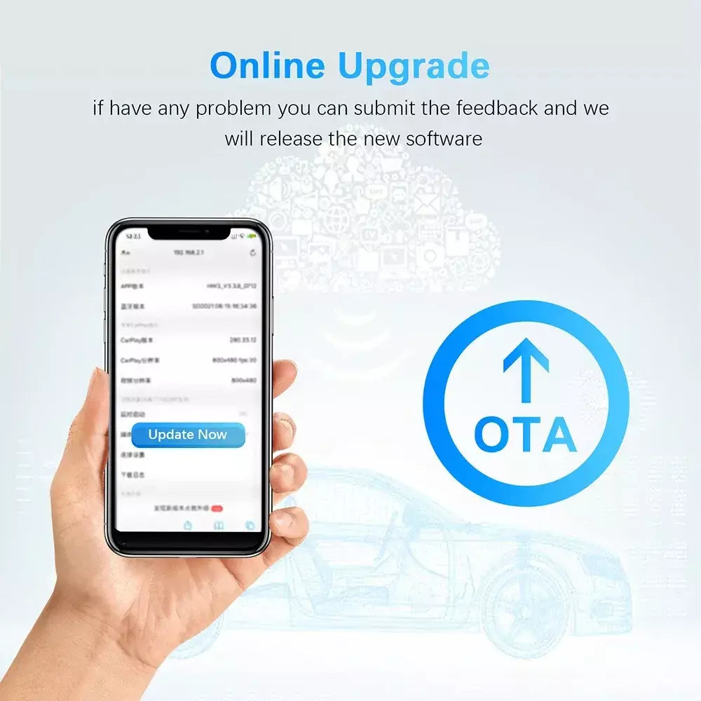 Carplay android auto adaptador sem fio para toyota mazda nissan camry suzuki subaru citroen audi mercedes kia ford opel spotify bt