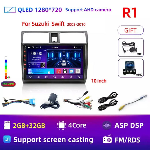 2din android 13 rádio do carro para suzuki swift 2003 - 2006 2007 2008 2009 2010 reprodutor multimídia carplay estéreo gps dvd unidade principal