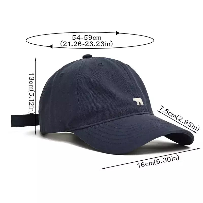 Unisex Cartoon Bear Bordado Boné de beisebol, algodão macio, Hip Hop Snapback Caps, Esportes Dad Trucker Sun Visor Hat, Homens e mulheres