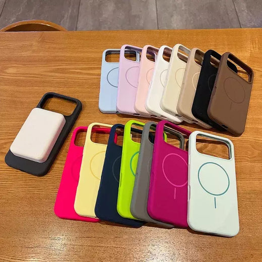 Oficial cor sólida silicone líquido magsafe caso de telefone para iphone 17 pro max 17 pro 17 ar magnético carga sem fio capa