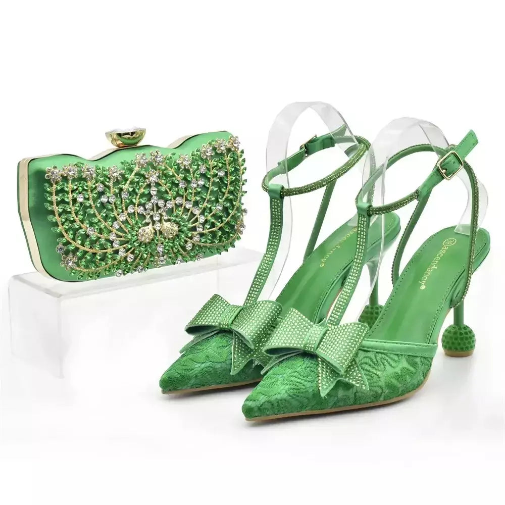 Sapato italiano e saco conjunto para mulheres, sapatos nigerianos, bolsa de correspondência para festa de casamento real, sapatos de luxo, moda mais recente