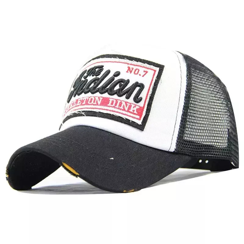 Unisex Breathable Mesh Baseball Cap, Carta Bordado, Hip Hop, Moda Verão, Homens, Mulheres